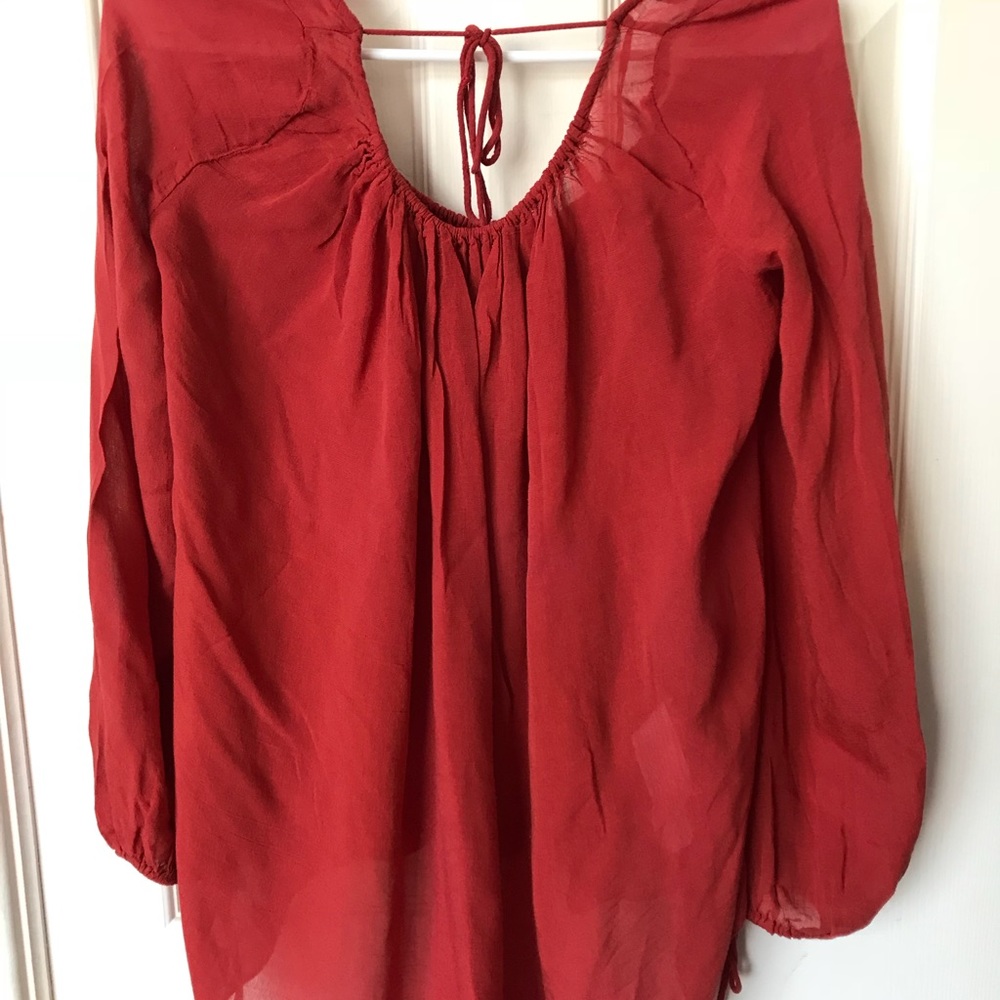 Orange off shoulder Zara top - Picture 5 of 5